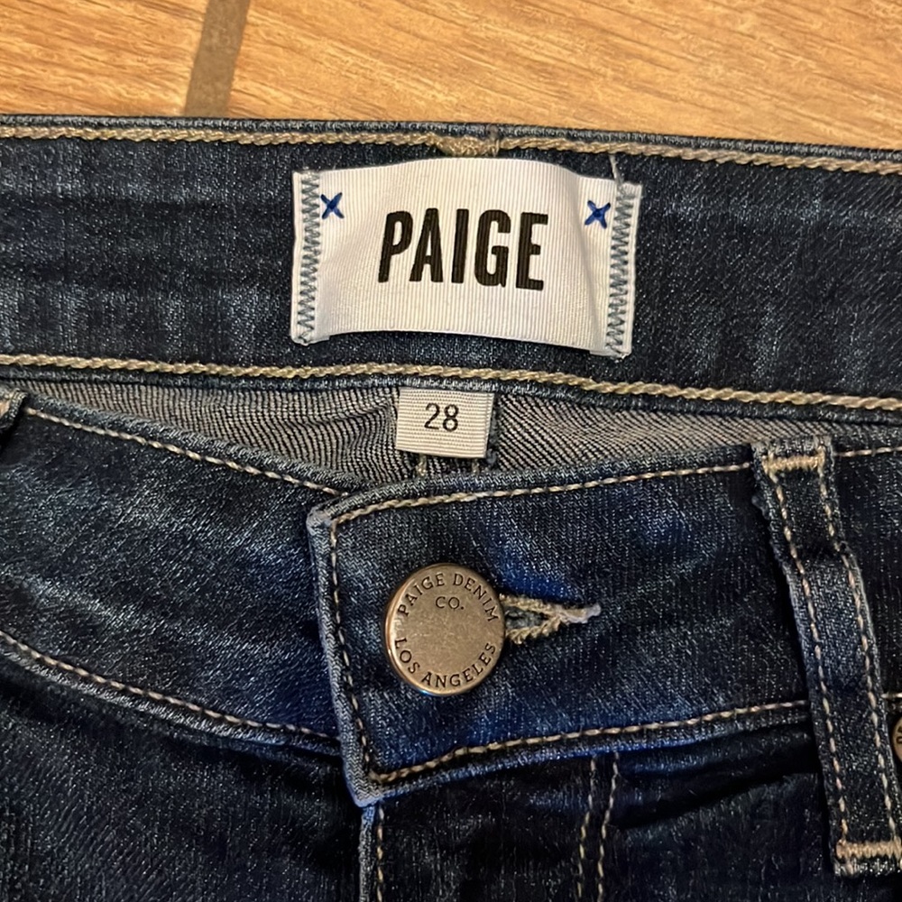 Paige Skinny Jeans Dark Blue 28 - Picture 2 of 10